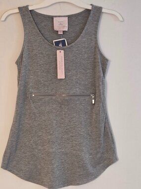 Romeo & Juliet Grey Tank Top With Zipper Front